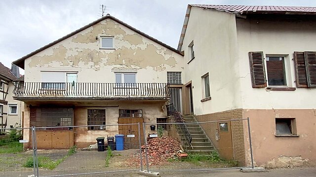 Die Vorderseite des Hauses in Homberg (Efze), das die Stadt Homberg gekauft hat.
